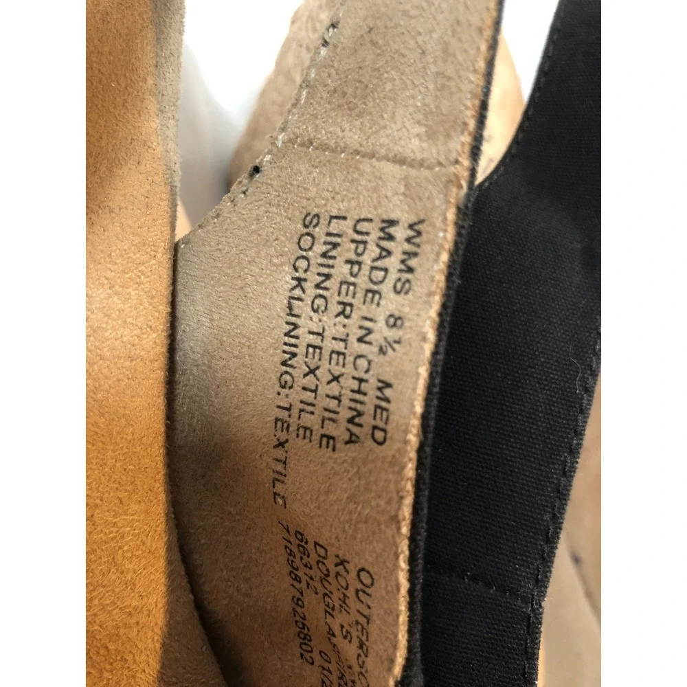 Croft & Barrow Black Espadrille Wedge‎ Sandals Slingback Tecomfort Womens 8.5 M